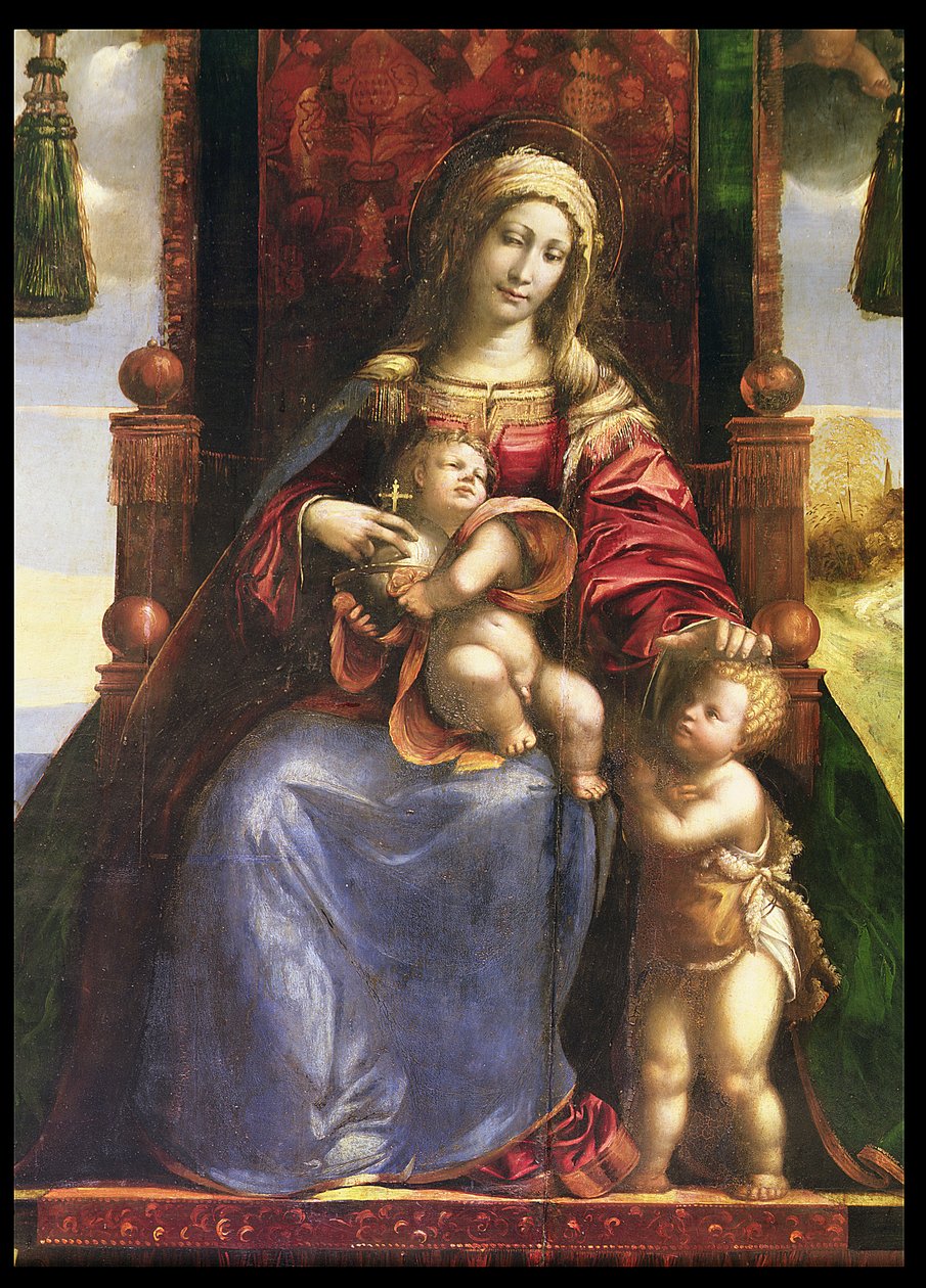 Virgem e criança com o bebê São João de D. and Garofalo Dossi