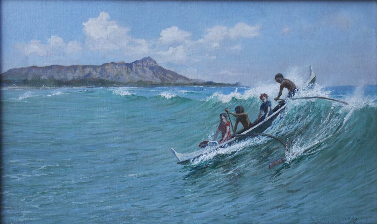 Canoa Surf, Waikiki de D. Howard Hitchcock