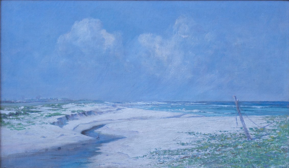 A praia em Kameamu Nui de D. Howard Hitchcock