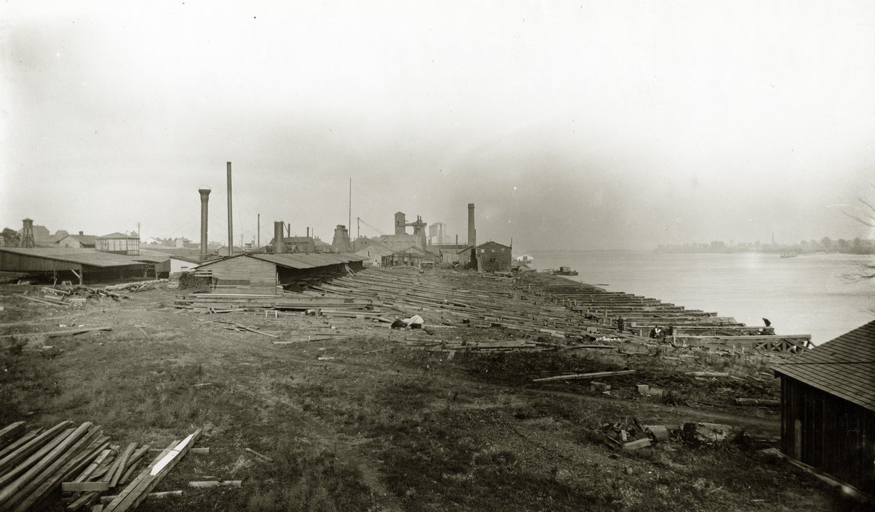 Antigo Estaleiro Eads em Carondelet, onde suas canhoneiras foram construídas de D.C. Humphreys