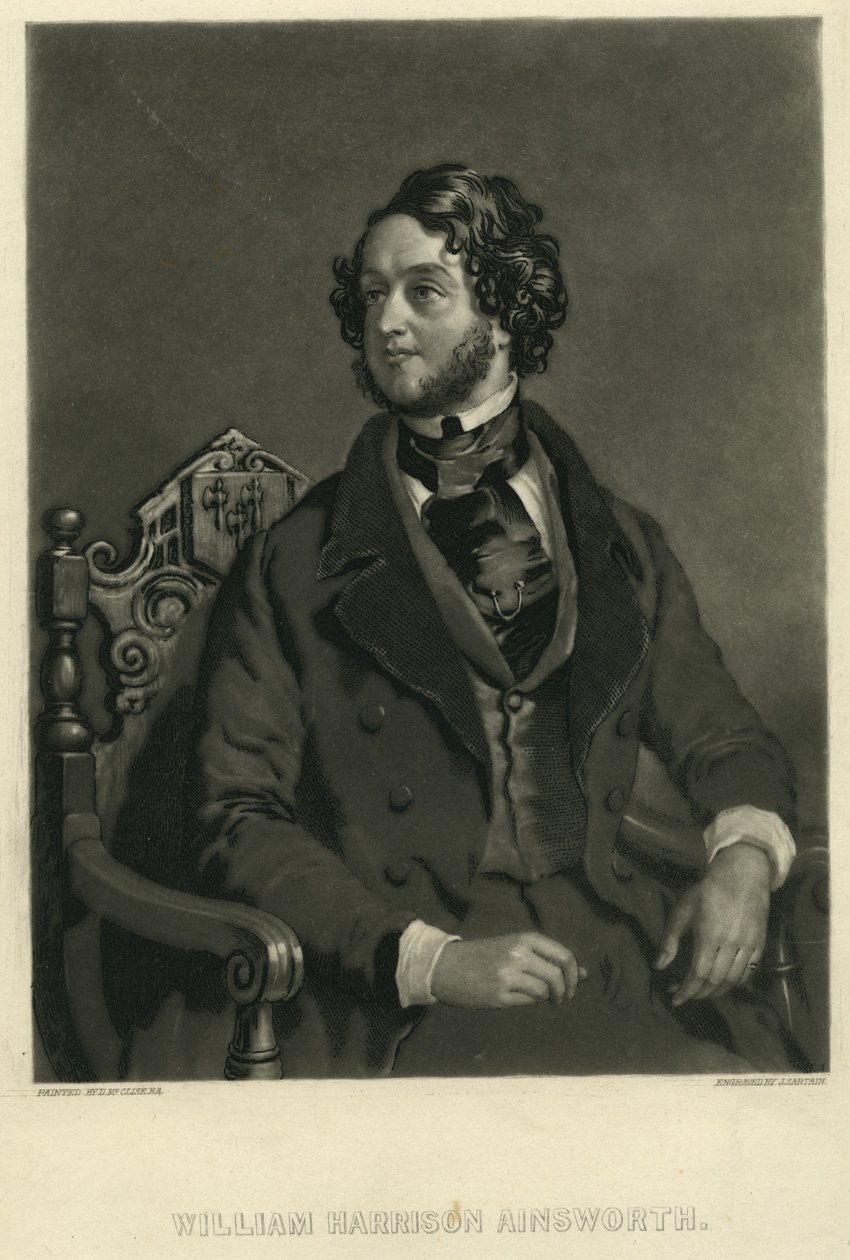 William Harrison Ainsworth, c.1841 (mezzotint) de D McClise