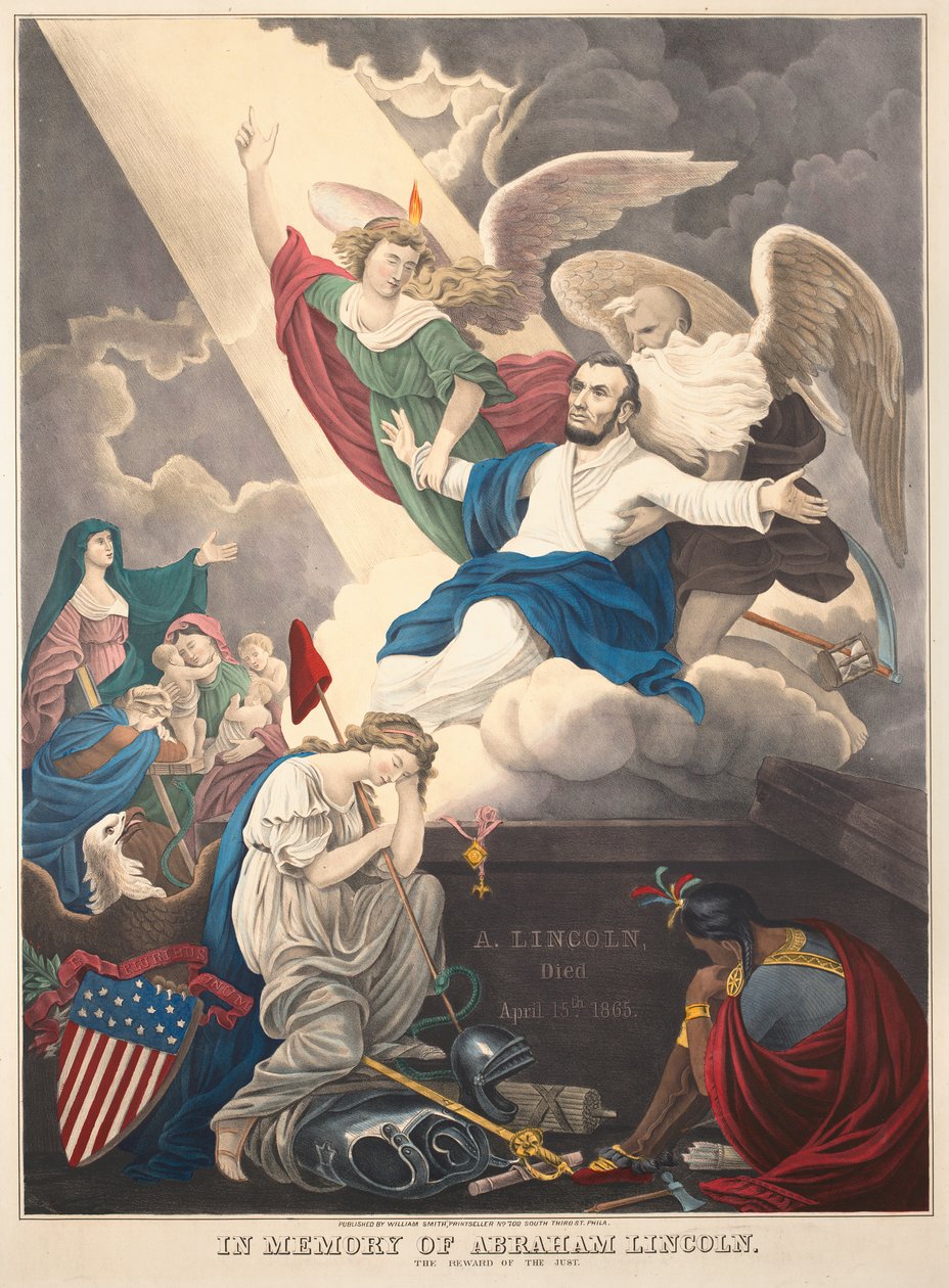 Em memória de Abraham Lincoln: A recompensa do justo, 1865 de D. T. Wiest