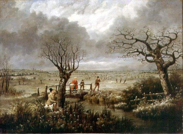 Snipe Shooting (óleo sobre tela) de D. the Younger Wolstenholme