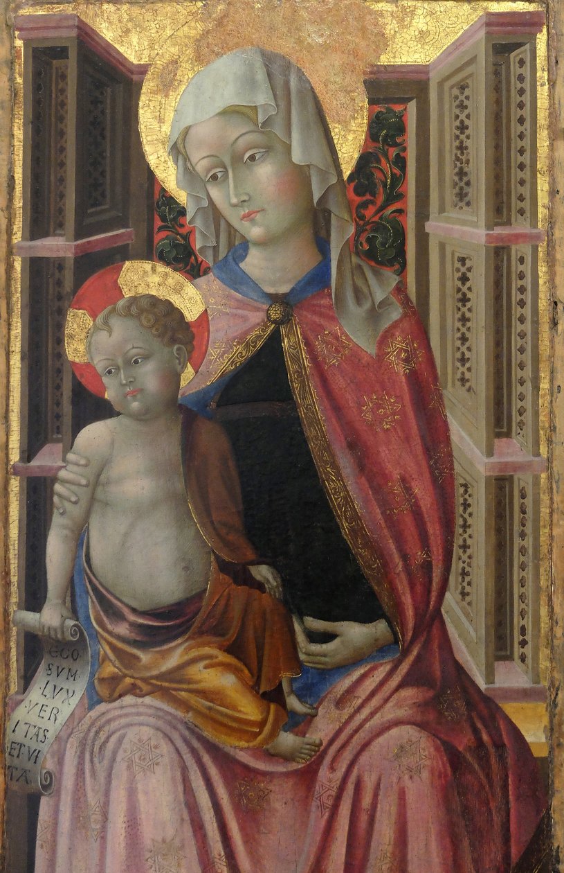 A Virgem e o Menino, pormenor (pintura) de Da Paolo Visso