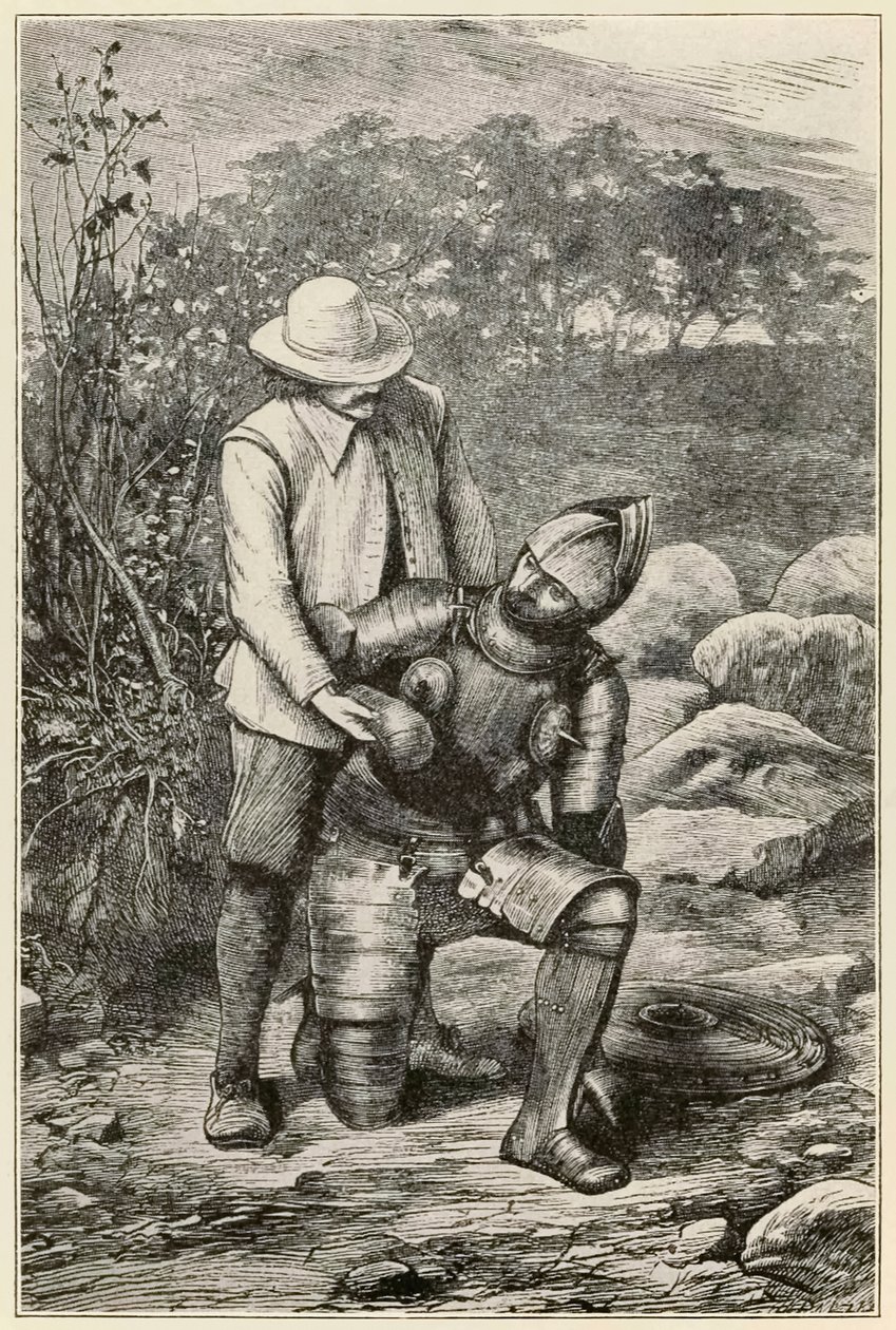 Cristãos e fiéis juntam-se à companhia dos peregrinos Progresso deste mundo, ao que está por vir John Bunyan (1628-1688) ilustração de Thomas Dalziel (1823-1906) Fiel ajuda o impetu de Dalziel Brothers