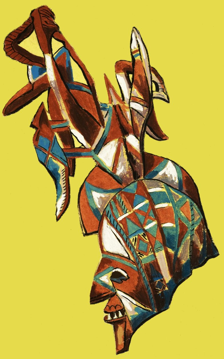 Máscara teatral japonesa de Dan Escott