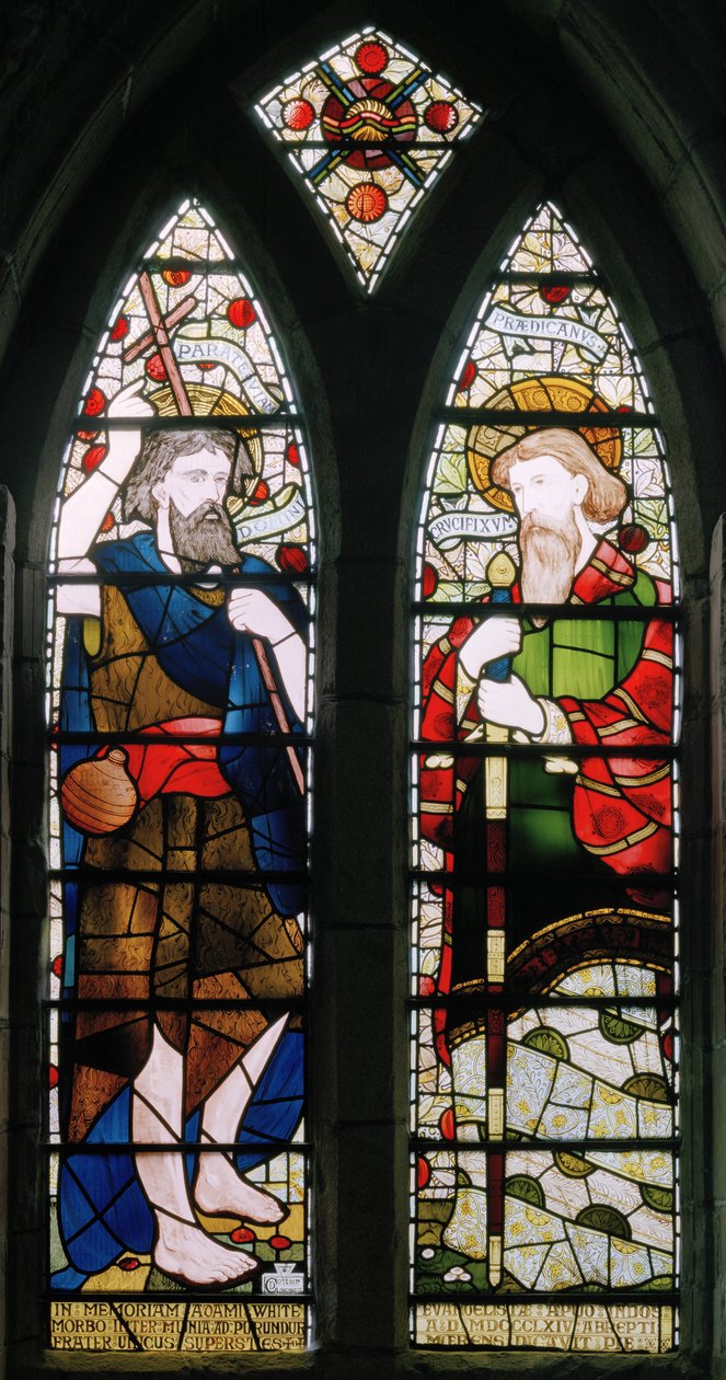 Aberdeen, Catedral St Machars, Cottire & Co, Daniel Cottier, João, Batista e São Paulo 1871 de Daniel Cottier