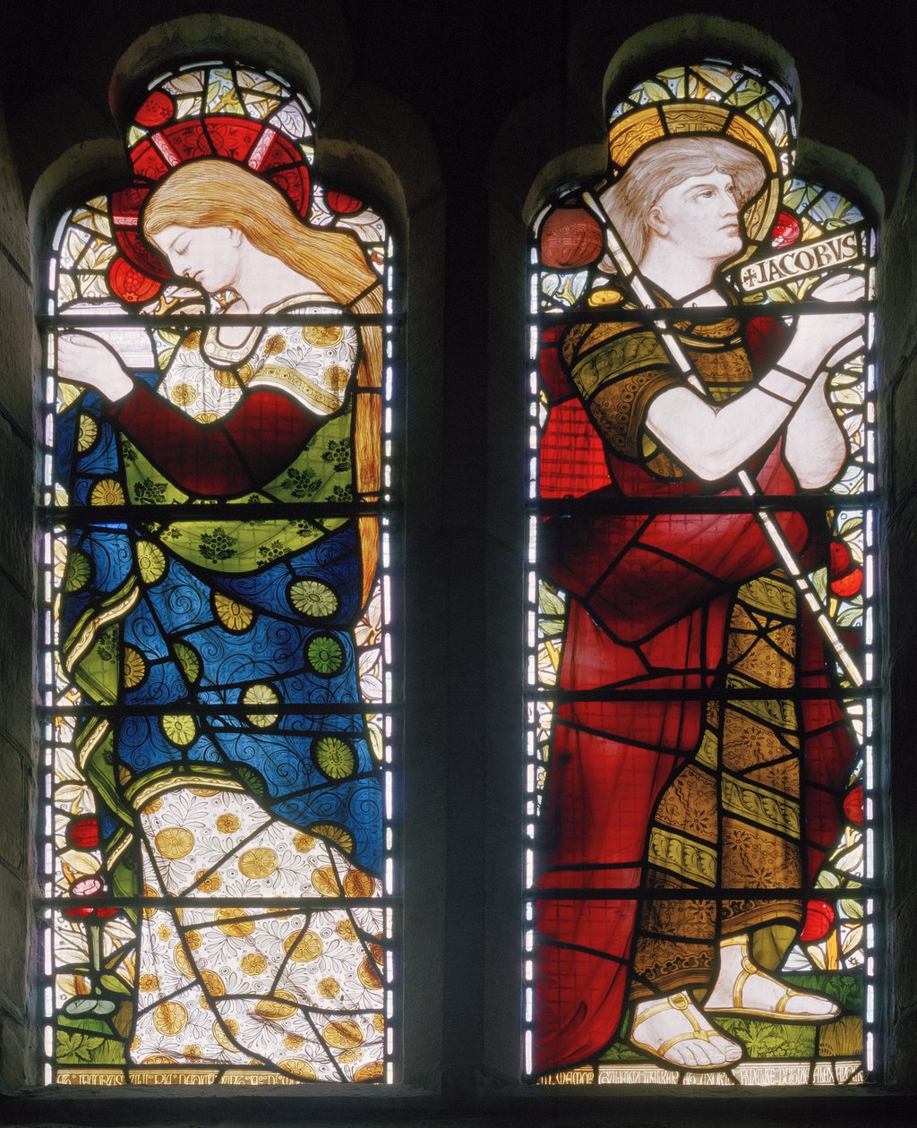Maria Madalena e Jacó, Catedral de St Machars, Aberdeen, 1871 de Daniel Cottier