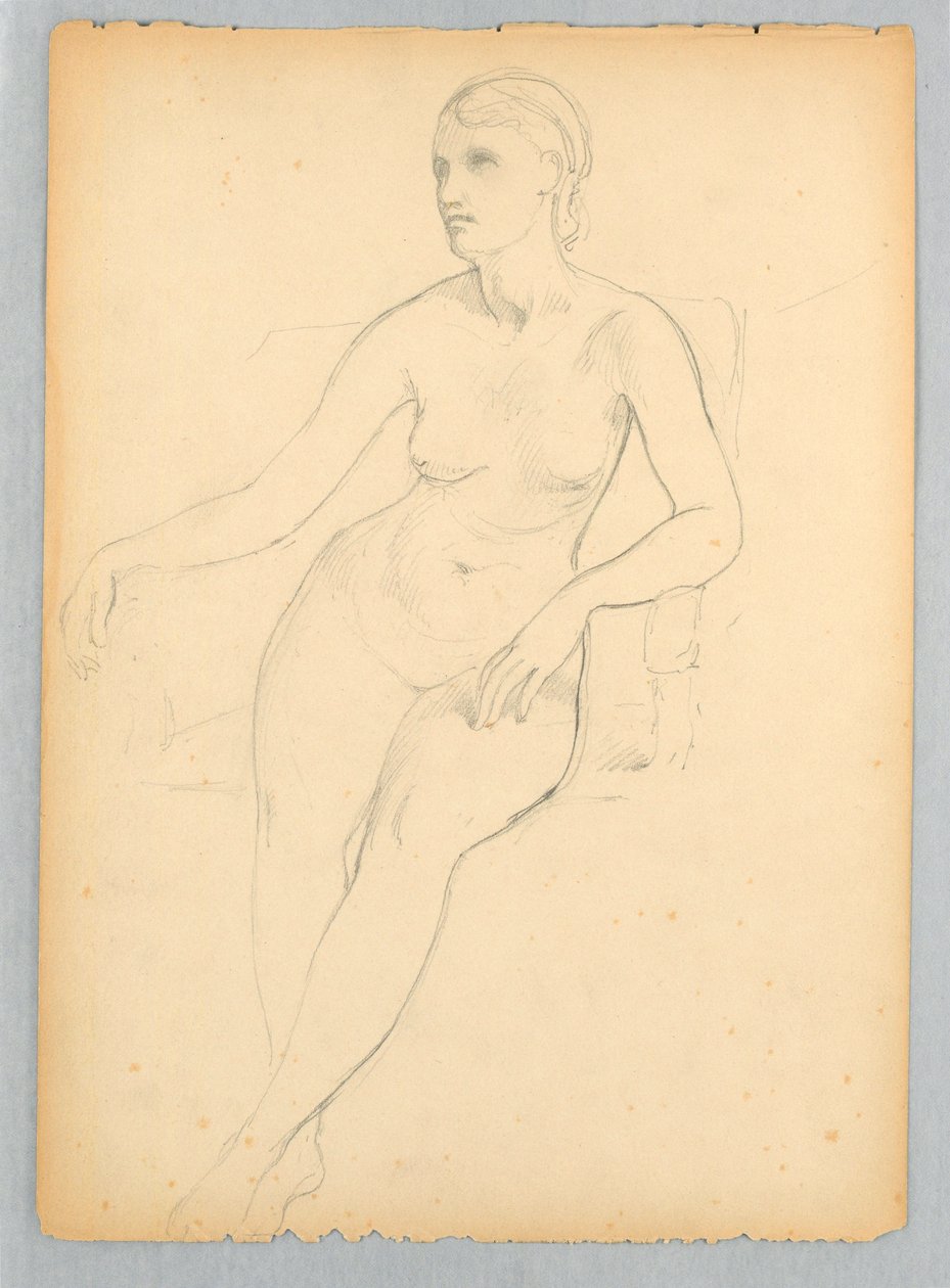 Desenho, Helen Hamersley, sentado N, 1881 de Daniel Huntington