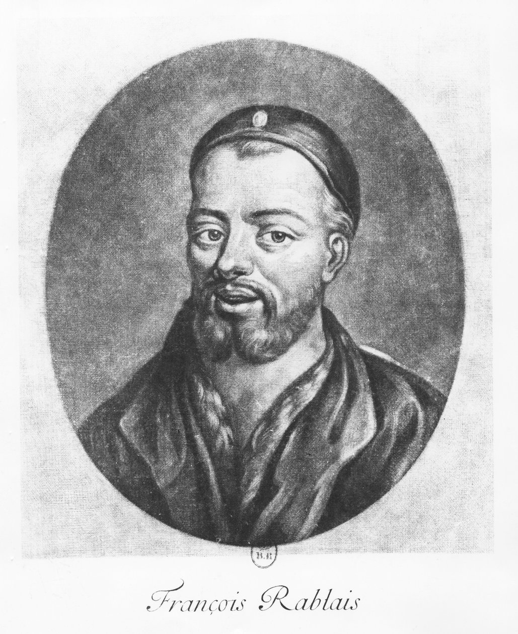 Retrato de François Rabelais (engaving) de Daniel I Sarrabat