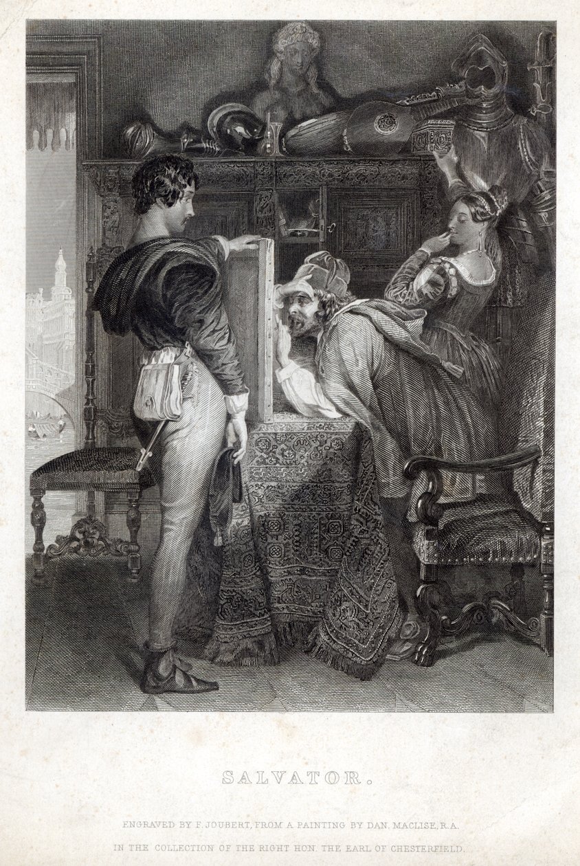 Salvator, gravado por Ferdinand Jean Joubert (1810-84) de Daniel Maclise