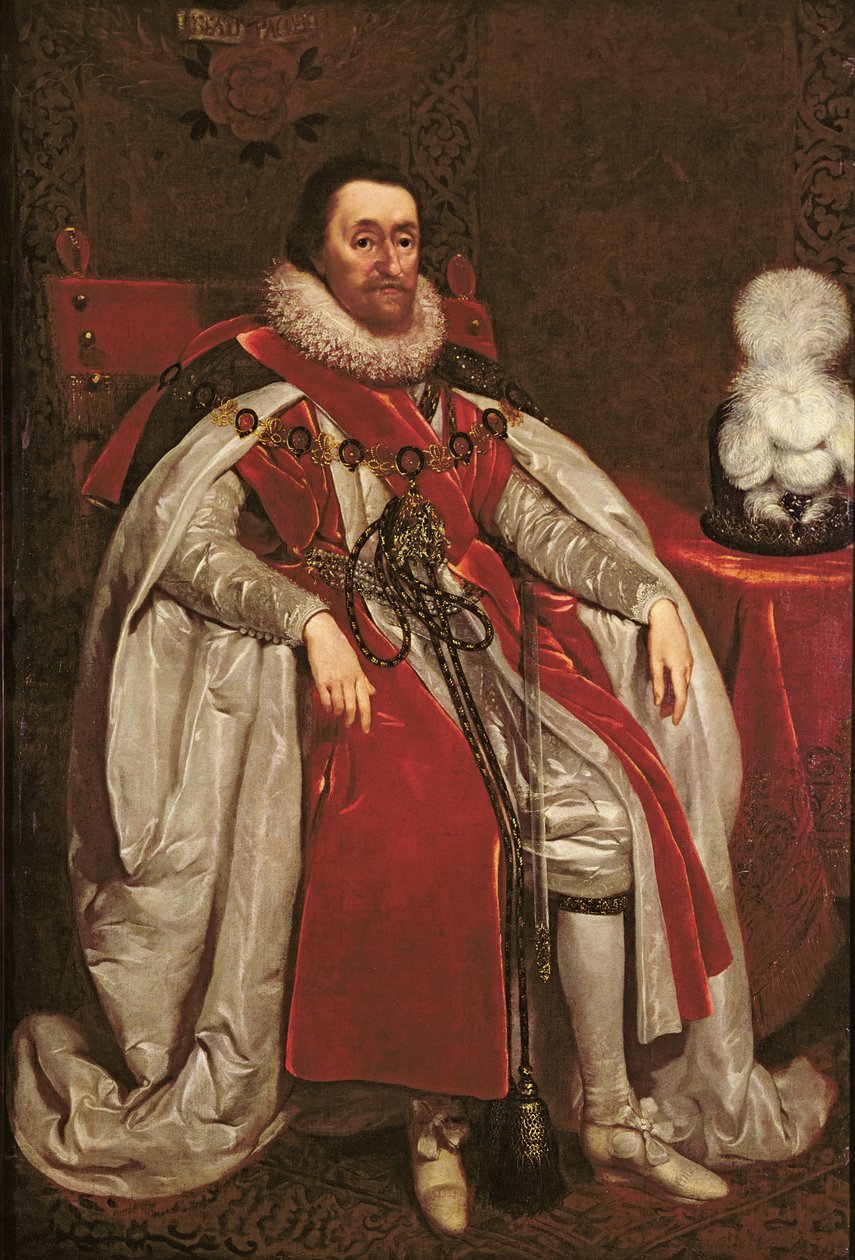 Rei James I da Inglaterra e VI da Escócia, 1621 de Daniel Mytens