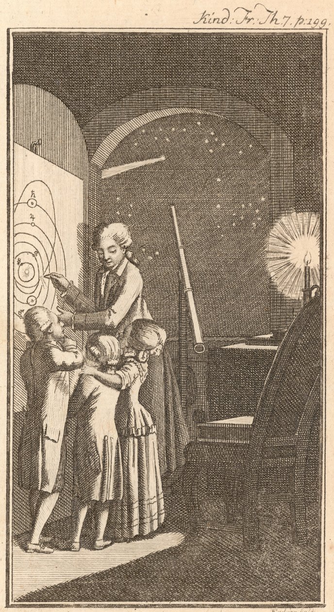 O astrônomo, 1780 de Daniel Nikolaus Chodowiecki