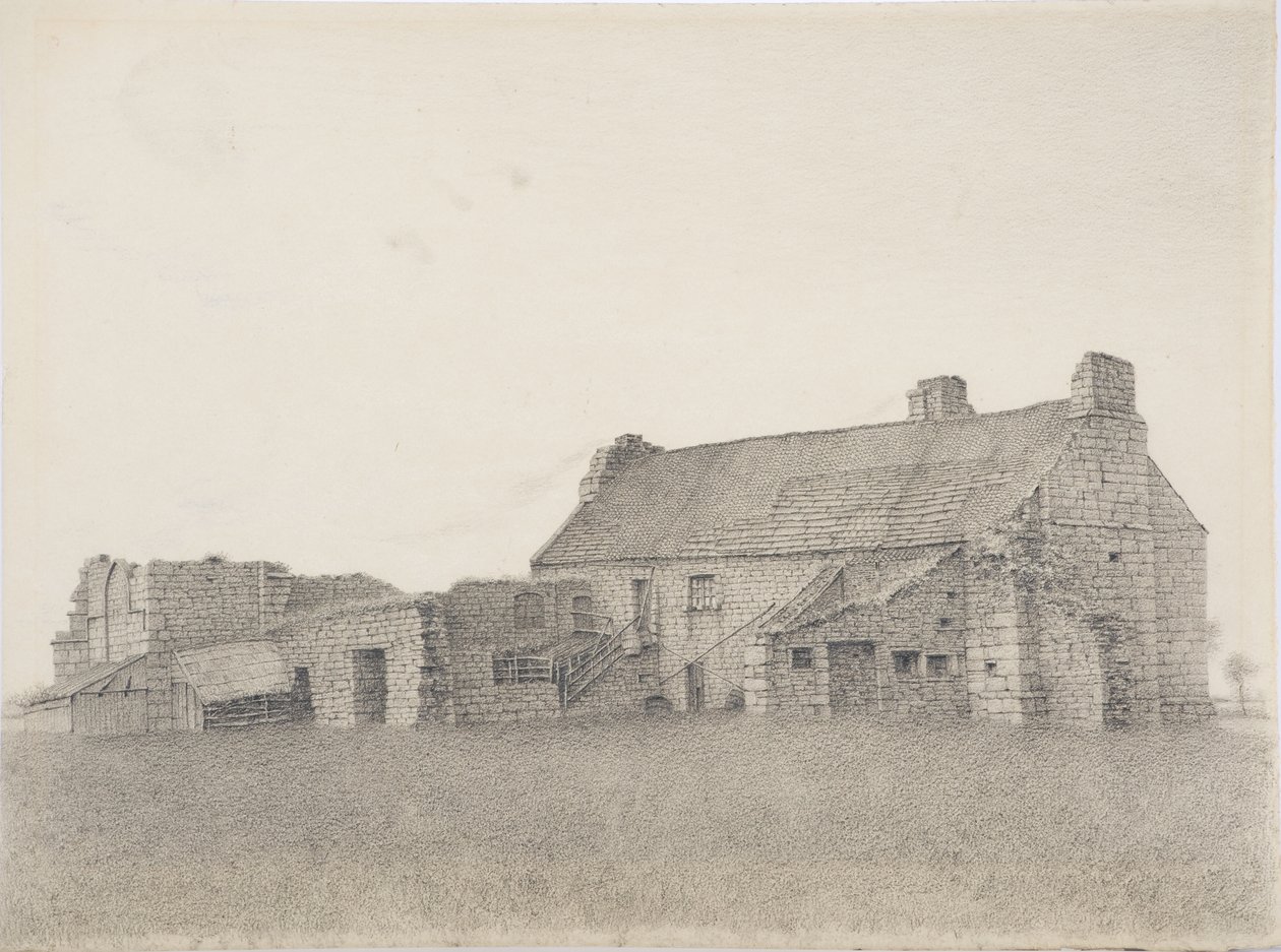Chibburn, perto de Morpeth, c.1916 (carvão sobre papel) de Daniel Oliver