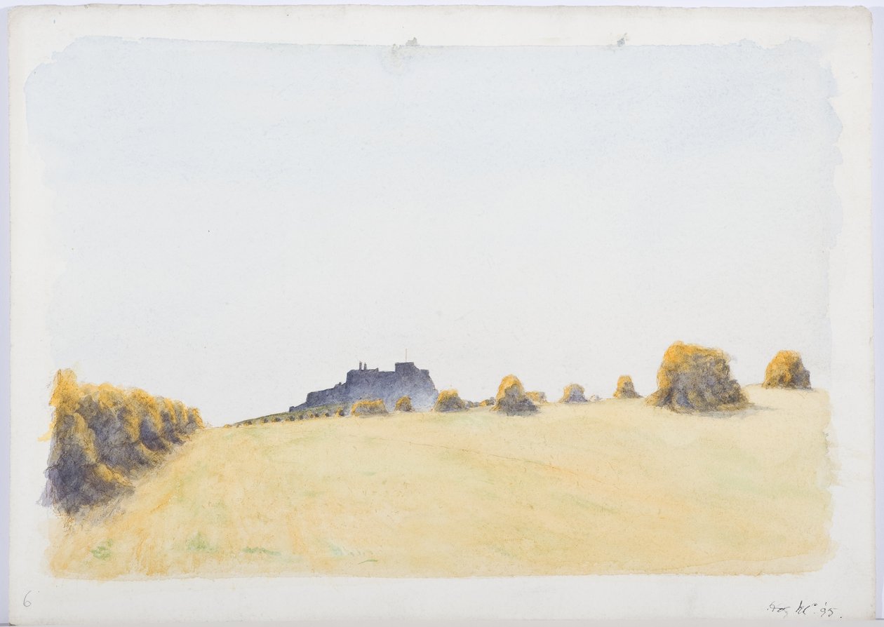 Lindisfarne, 1895 (tinta, lápis e papel higiênico) de Daniel Oliver