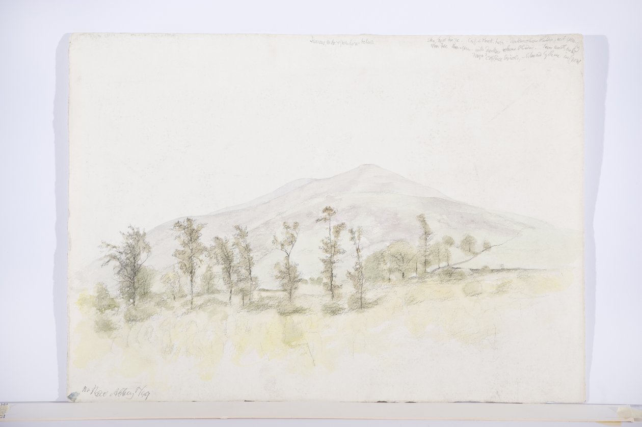 Perto de New Abbey, c.1916 (lápis e wc no papel) de Daniel Oliver