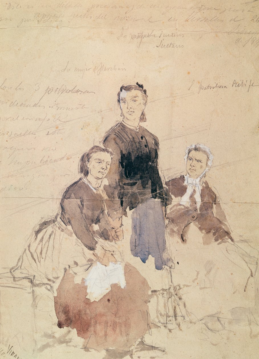 As três Petroleuses, depois de 1870 de Daniel Urrabieta Vierge