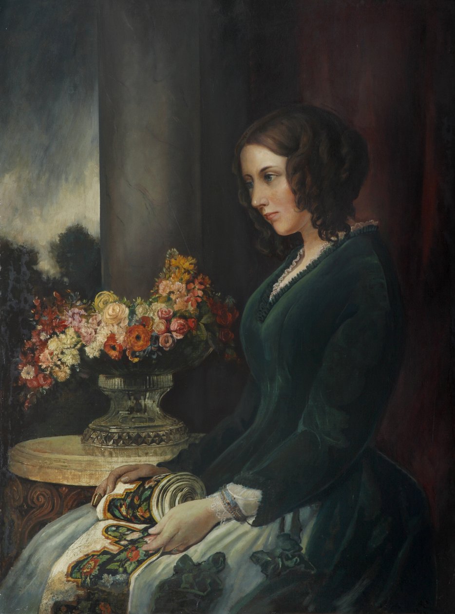 Retrato de Catherine Dickens, c.1847 (óleo sobre tela) de Daniel Maclise