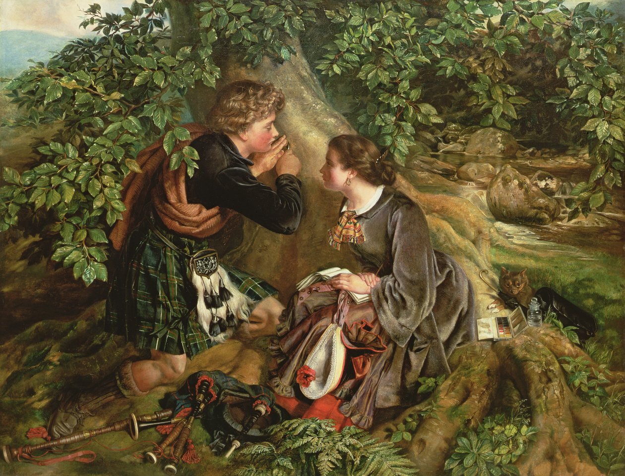 Amantes escoceses,1863 de Daniel Maclise