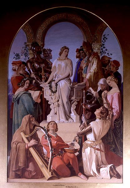 O Espírito de Cavalaria (óleo sobre tela) de Daniel Maclise