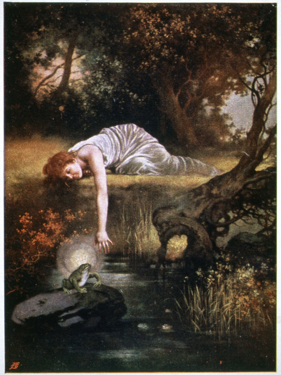 King Frog, c. 1900 (Cartão Postal) de Daniel (after) Hock