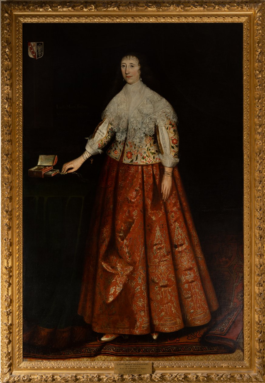Lady Mary Tufton, filha do 1º Conde de Thanet, esposa de Sir Edward Sisshopp, 2º Bt., c.1590-1656 (óleo sobre tela) de Daniel (circle of) Mytens