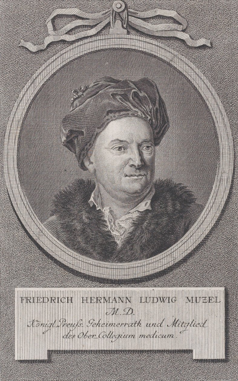 Retrato de Friedrich Ludwig Hermann Muzel, ca. 1778. de Daniel Berger