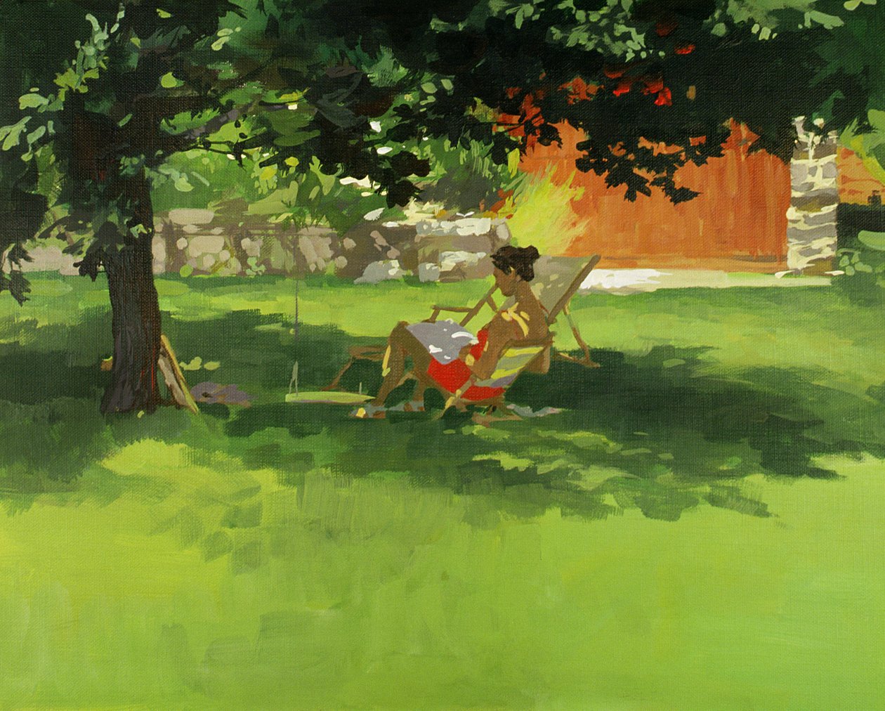 Leitor (acrílico sobre tela) de Daniel Cacouault
