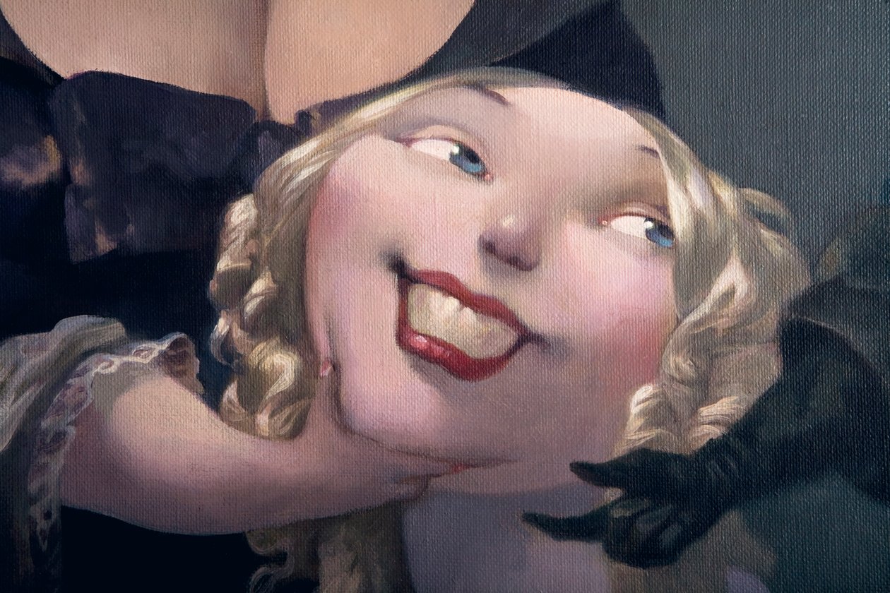 A proposta, detalhe, de Bluebeard por Charles Perrault (1628-1703) de Daniel Cacouault