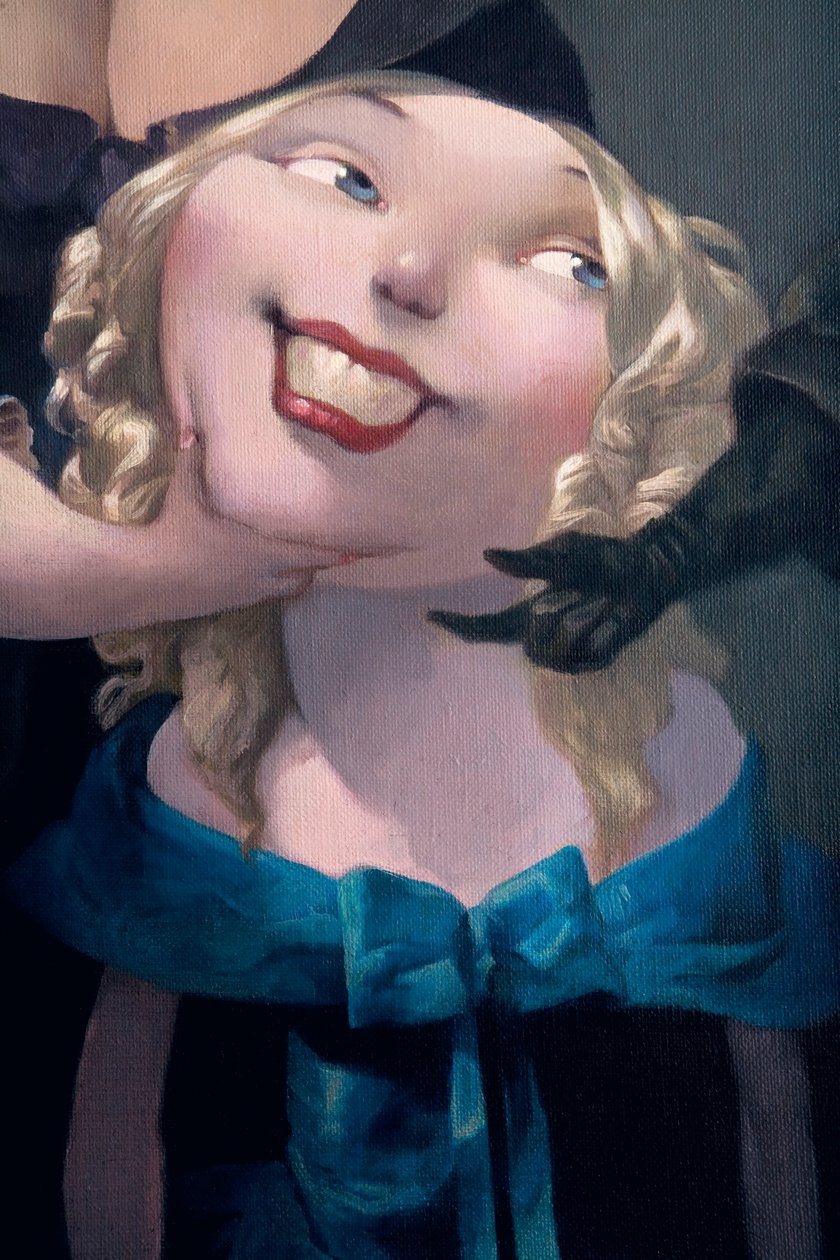 A proposta, detalhe, de Bluebeard por Charles Perrault (1628-1703) de Daniel Cacouault