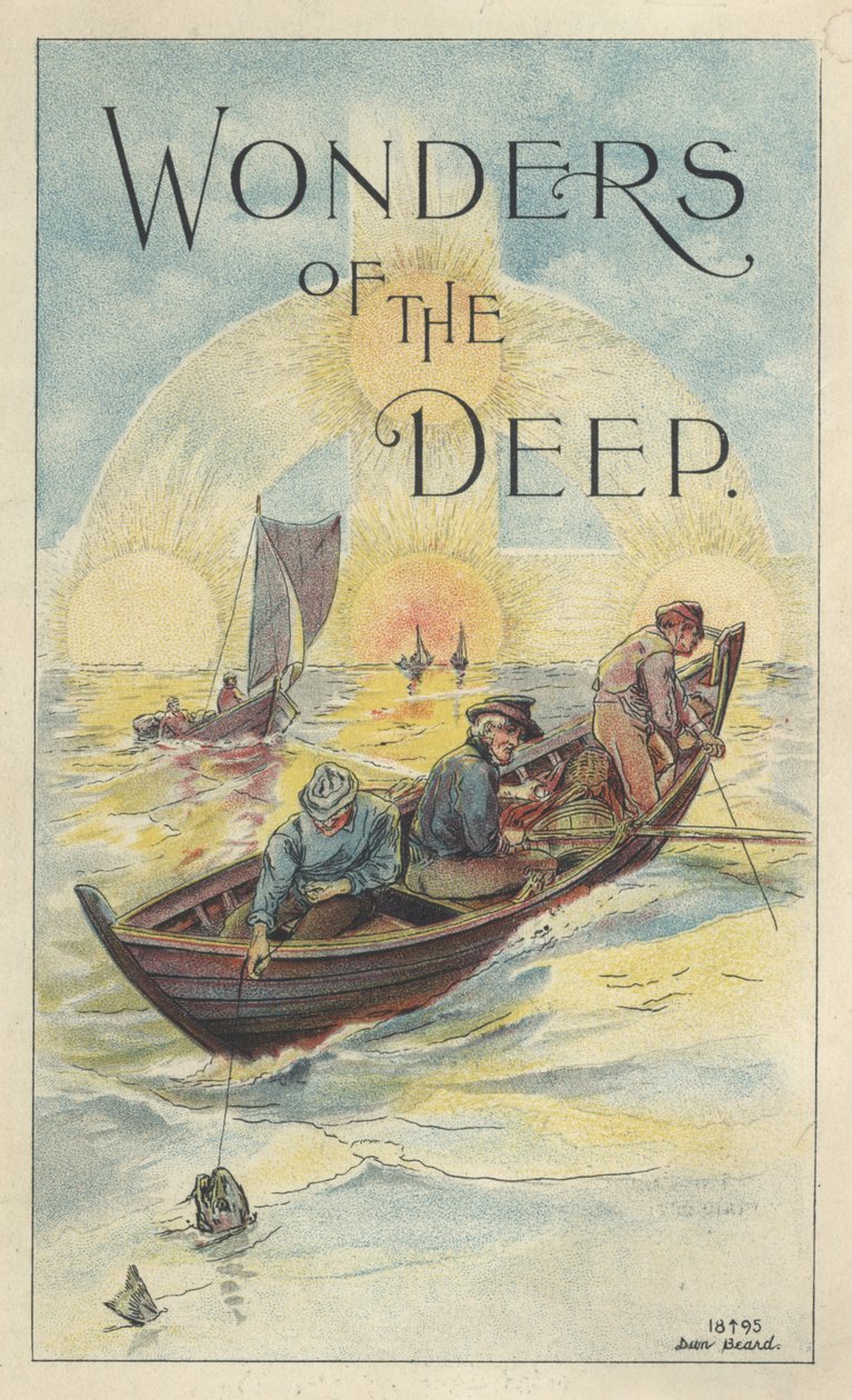 &39;Wonders of the Deep&39;, anúncio da Emulsão de Óleo de Fígado de Bacalhau com Hipofosfitos de Scott, 1895 de Daniel Carter Beard