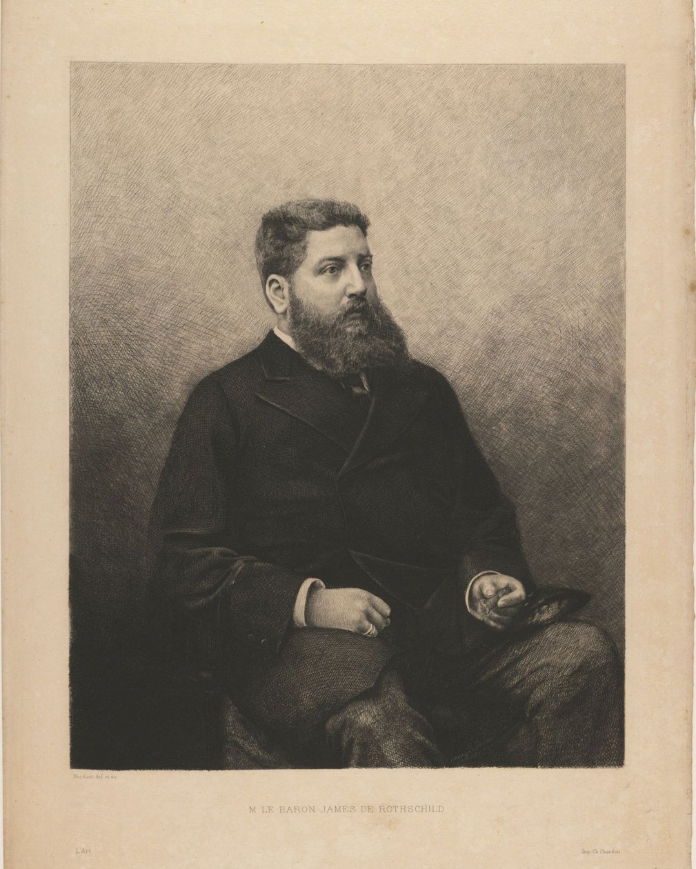 Retrato de James-Edouard de Rothschild 1844-1881, década de 1870 de Daniel Charles Marie Mordant