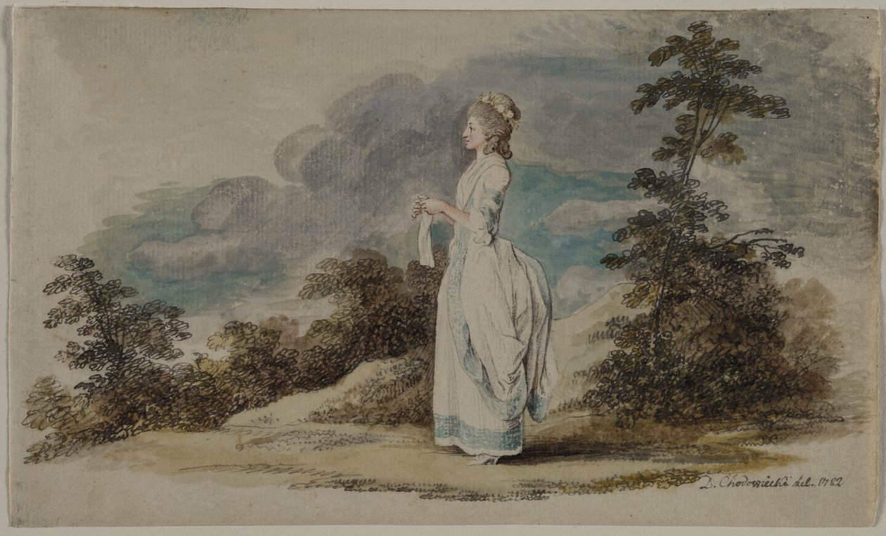 Susanne The Artists Daughter aos 21 anos de idade, 1782. de Daniel Nikolaus Chodowiecki