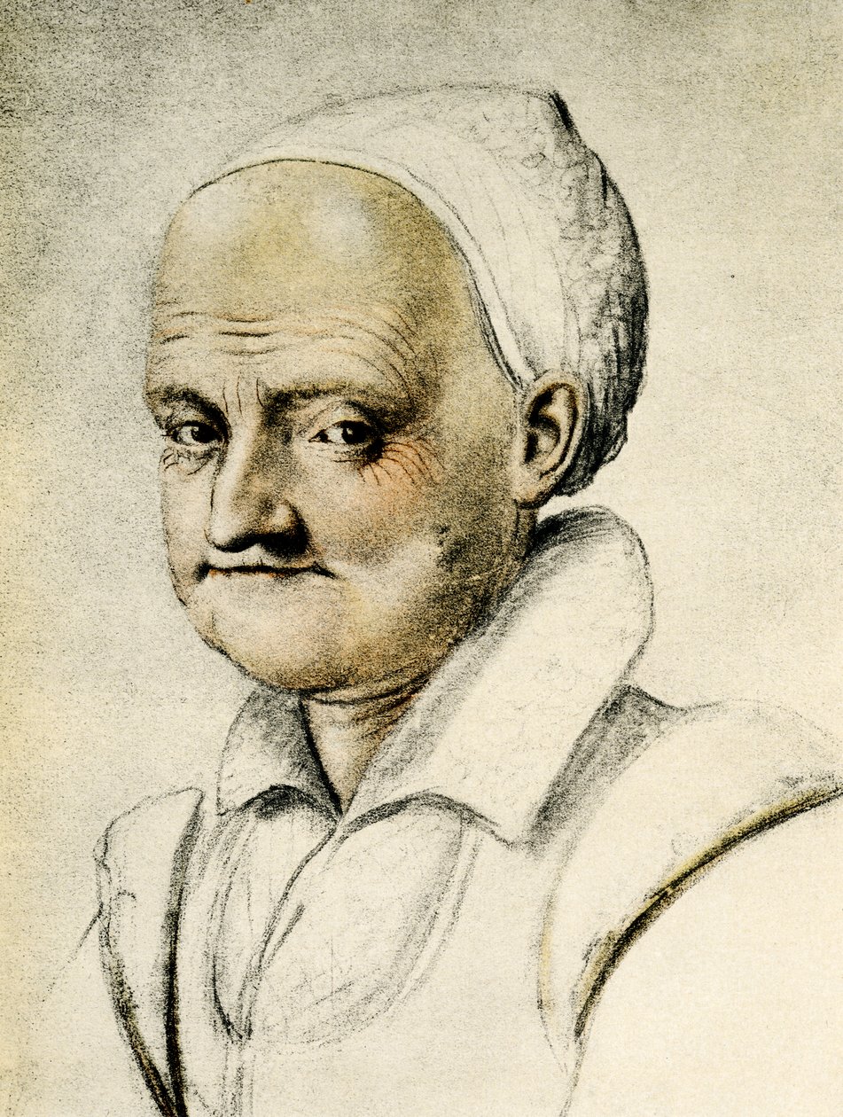 Retrato, de, um, mulher velha de Daniel Dumonstier or Dumoustier