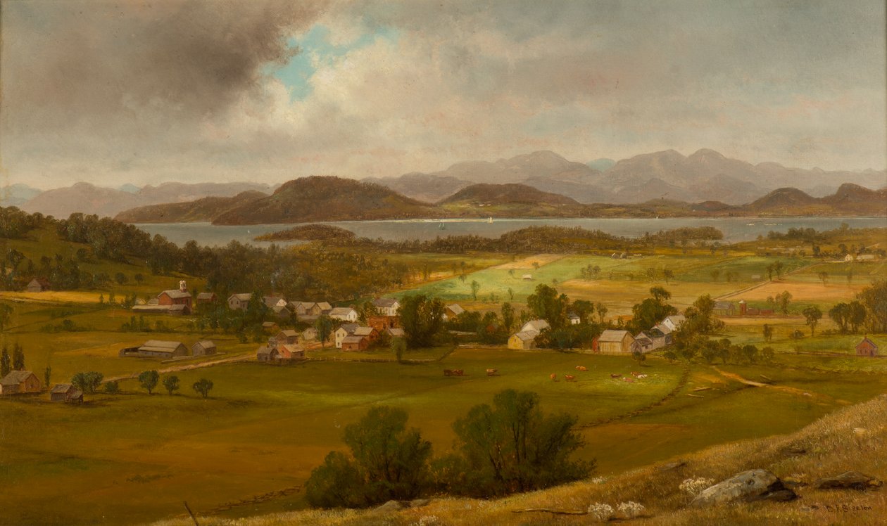 Vista de Charlotte e do Lago Champlain de Daniel Folger Bigelow