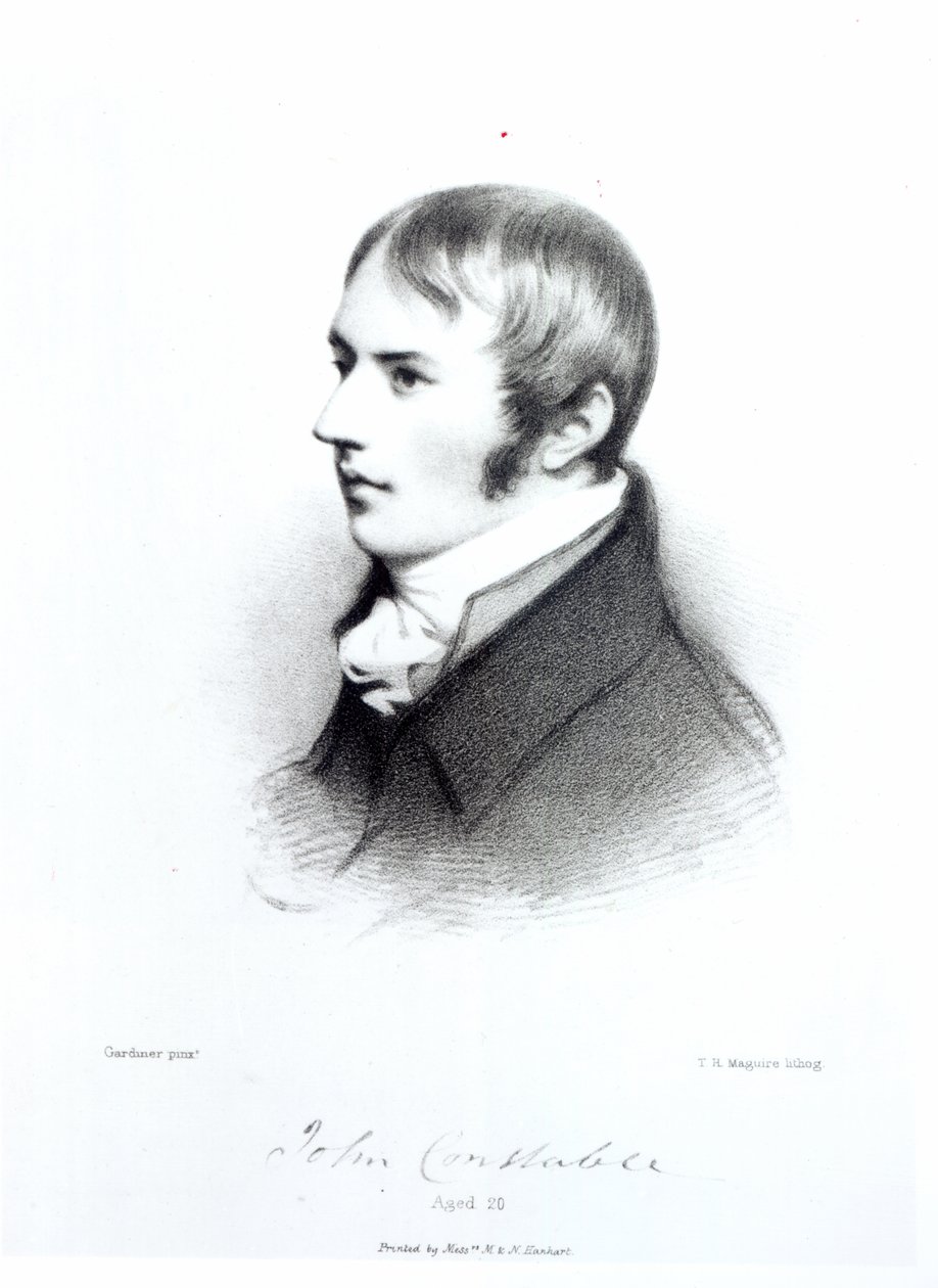 John Constable, 20 anos, gravado por Thomas Herbert Maguire de Daniel Gardner