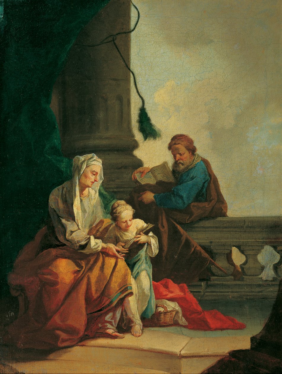 Instrução de Maria por Joaquim e Ana de Daniel Gran
