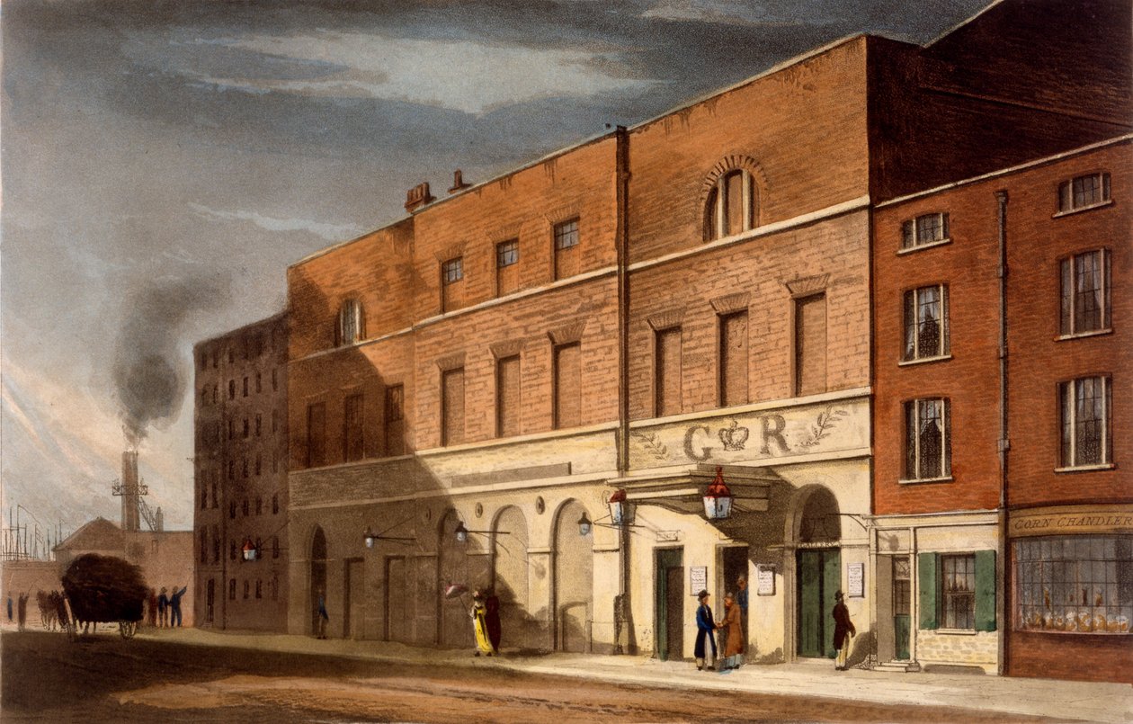 East London Theatre, anteriormente "The Lyceum", 1826 de Daniel Havell