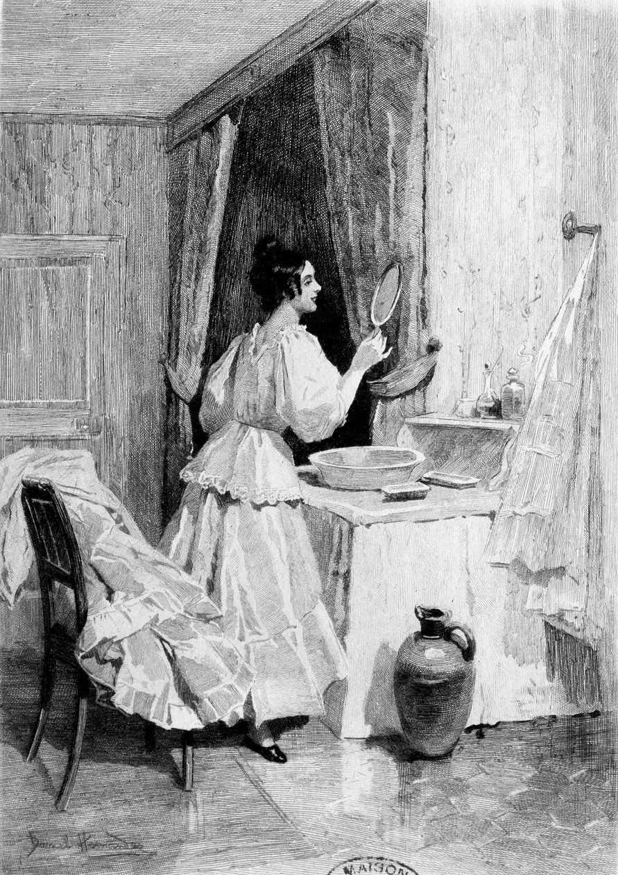 Eugenie Grandet no seu camarim - em "Eugenie Grandet", doente. por Daniel Hernandez de Daniel Hernandez