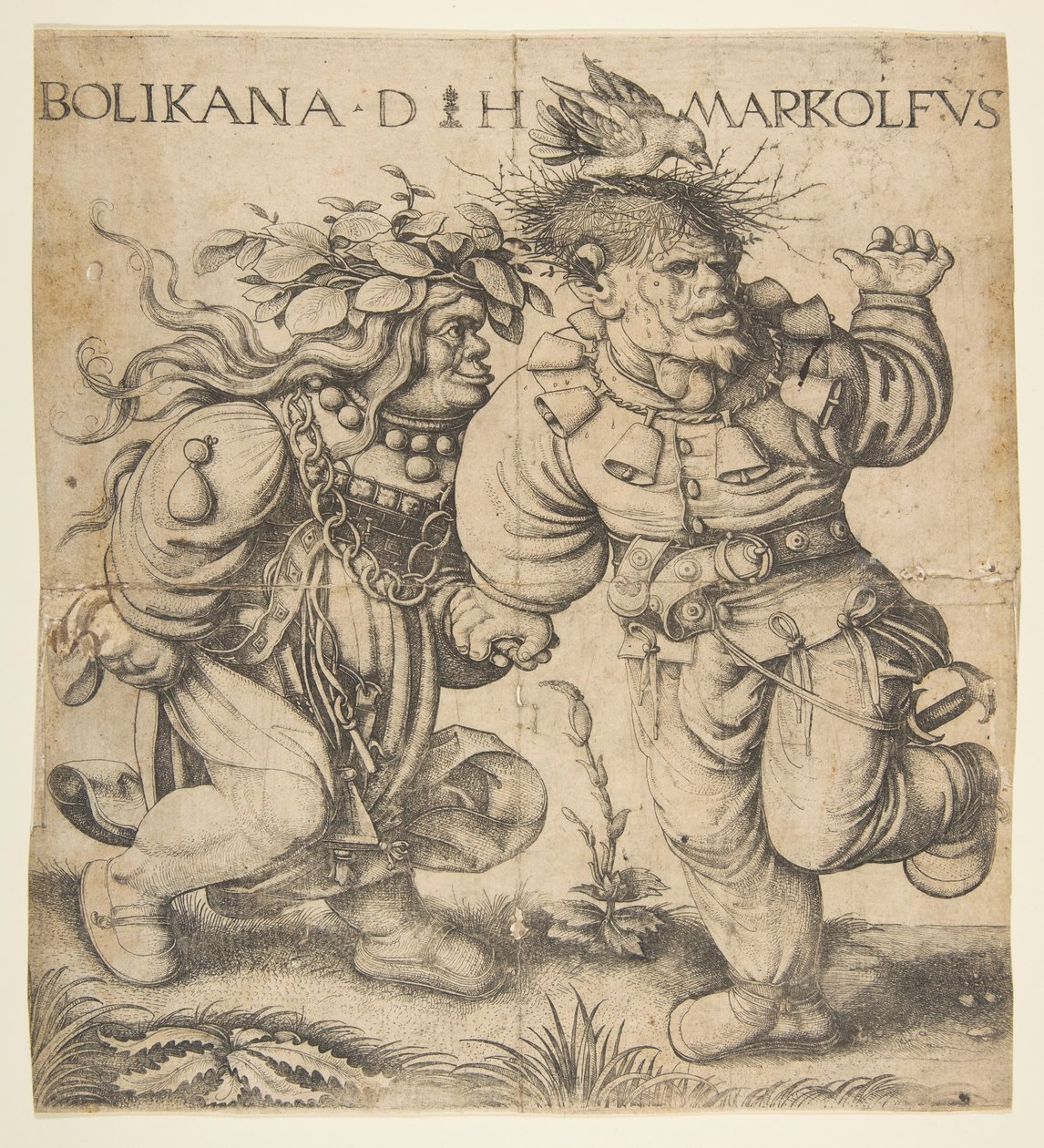Bolinka e Marcolfus, final do século XV e início do século XVI. de Daniel Hopfer
