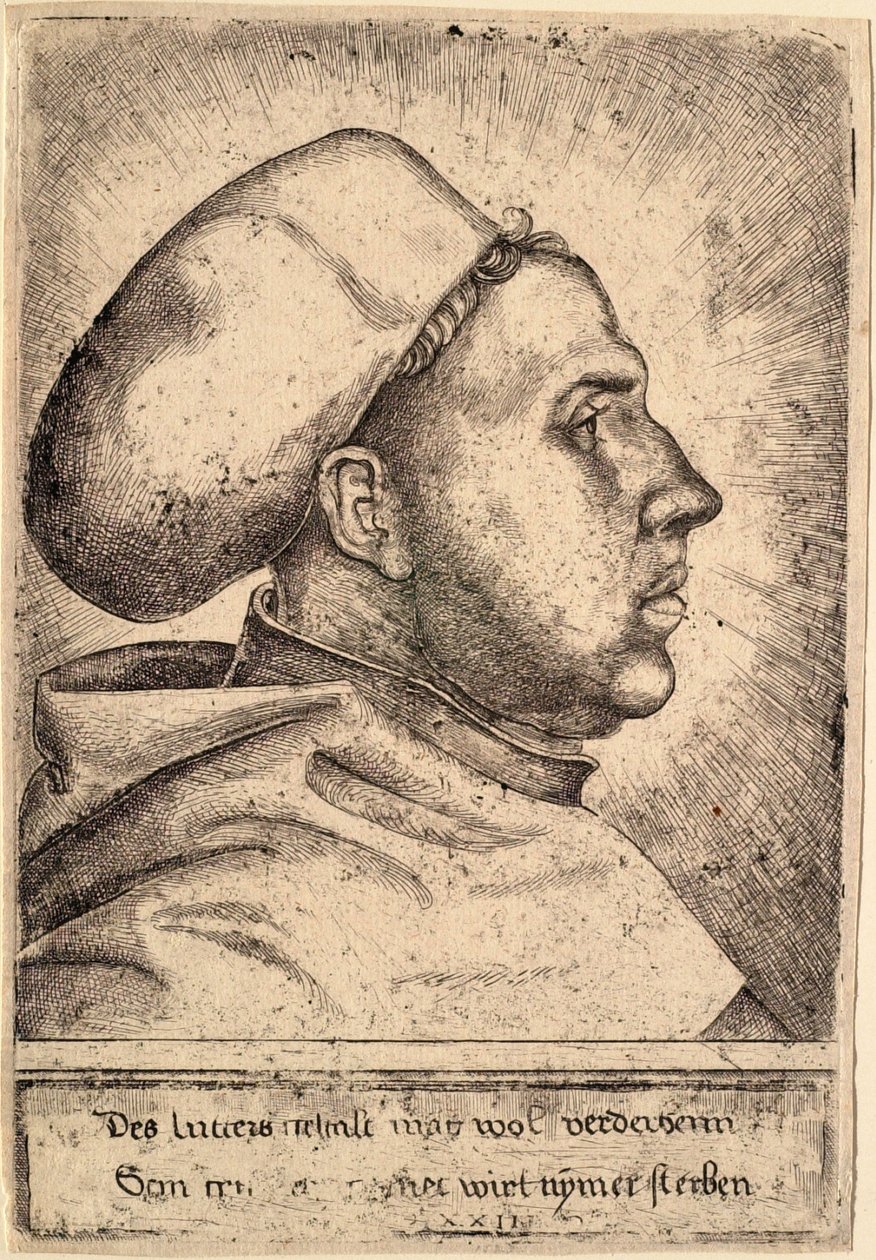 Retrato de Martinho Lutero de Daniel Hopfer