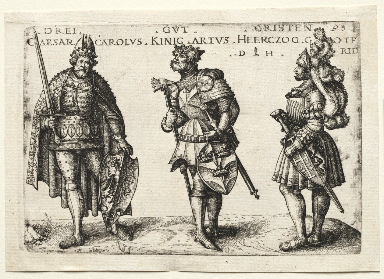 Três cristãos dignos, depois de 1516. de Daniel Hopfer