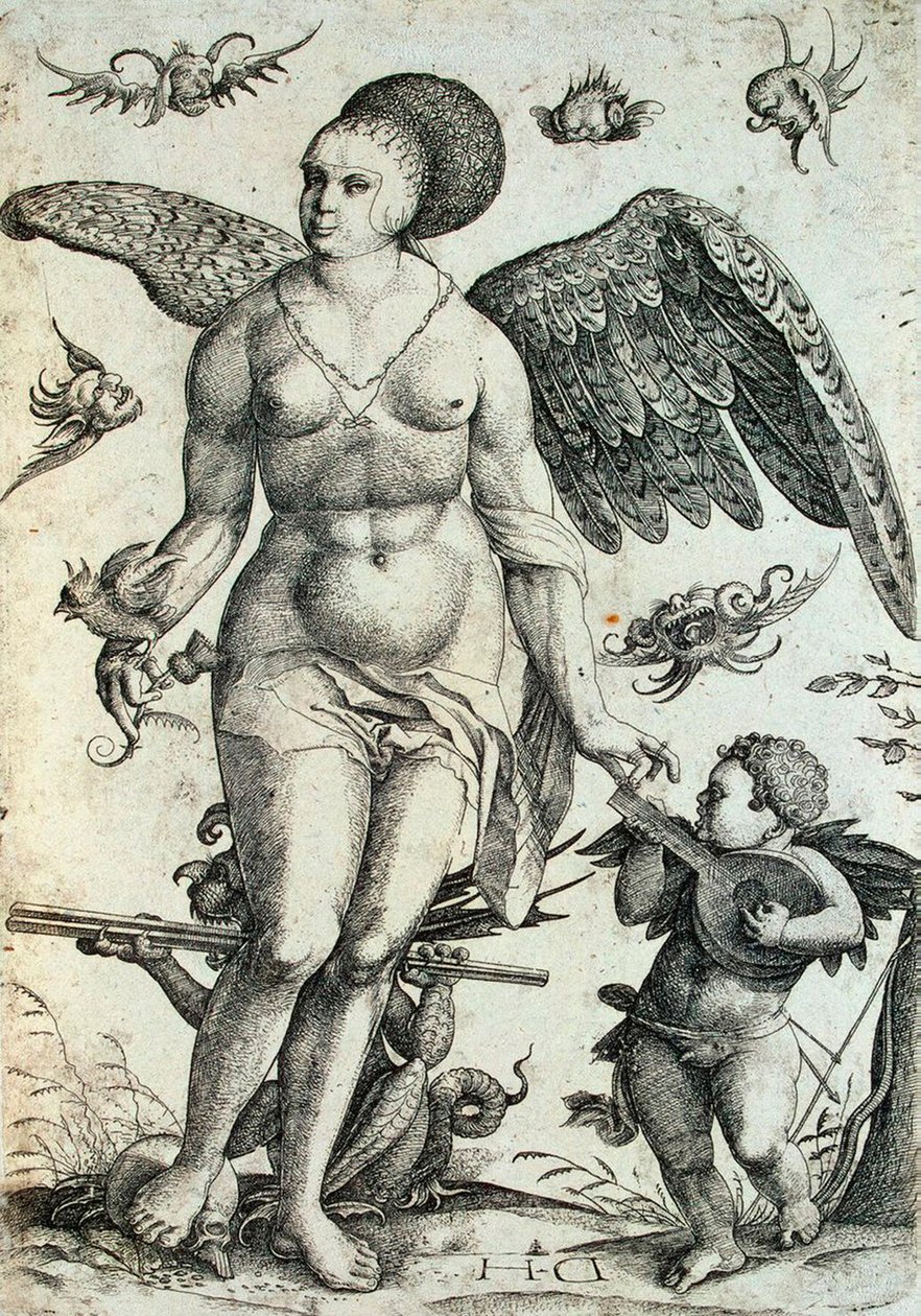 Voluptas, início do século XVI. de Daniel Hopfer the Younger