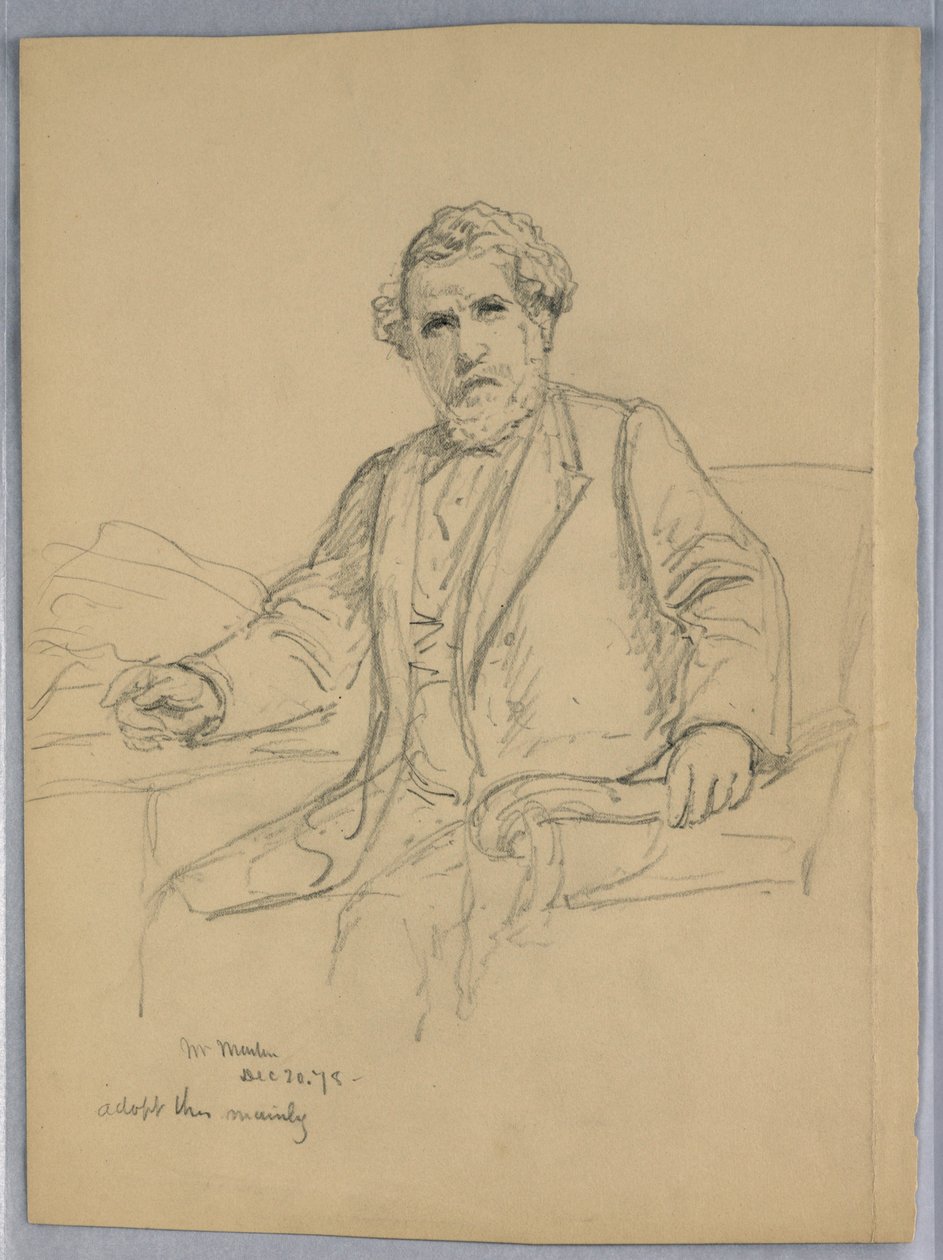 Desenho, Charles J. Martin para o, 20 de dezembro de 1878 de Daniel Huntington