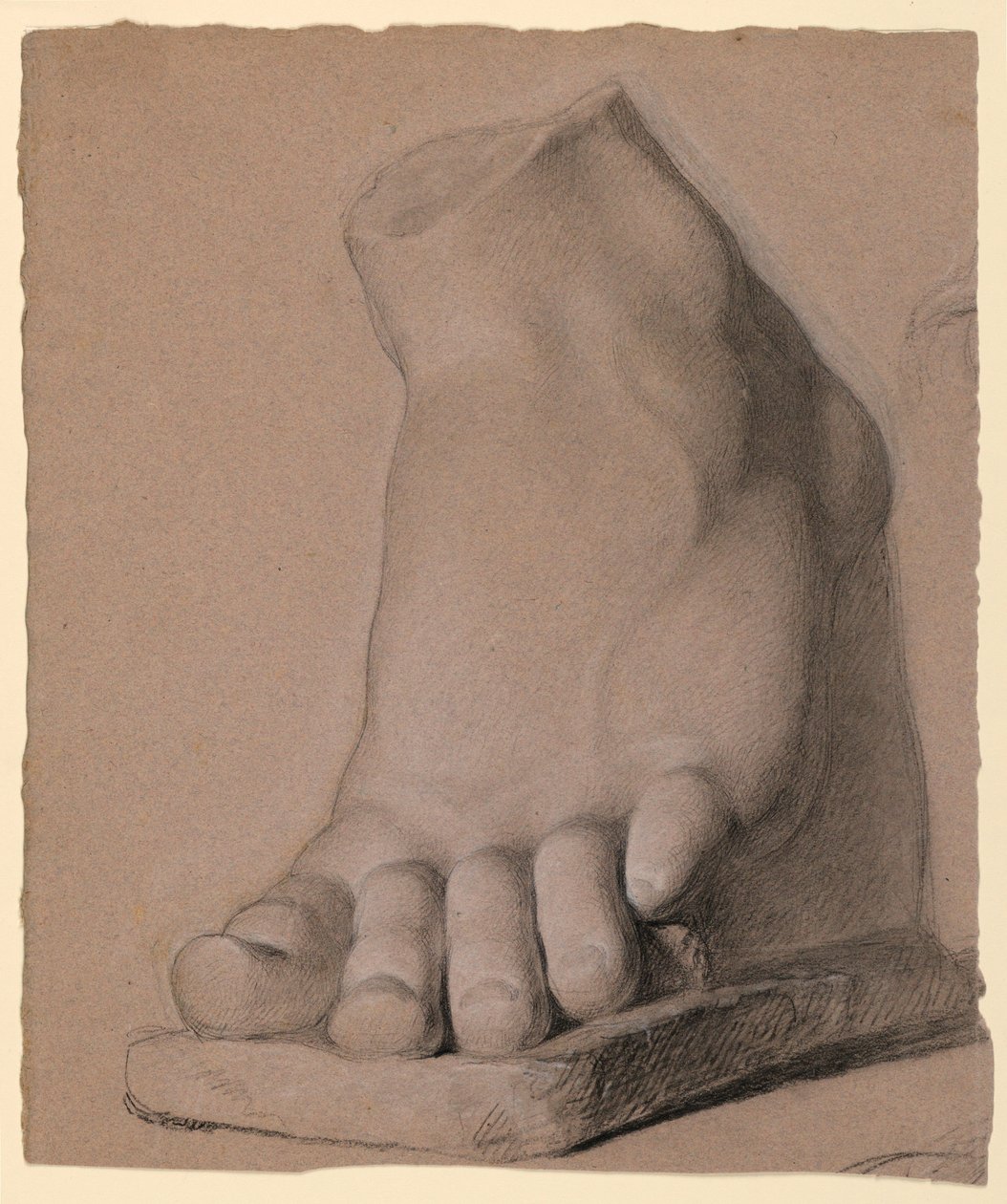 Desenho, Pé esquerdo de um gesso, 1840 de Daniel Huntington