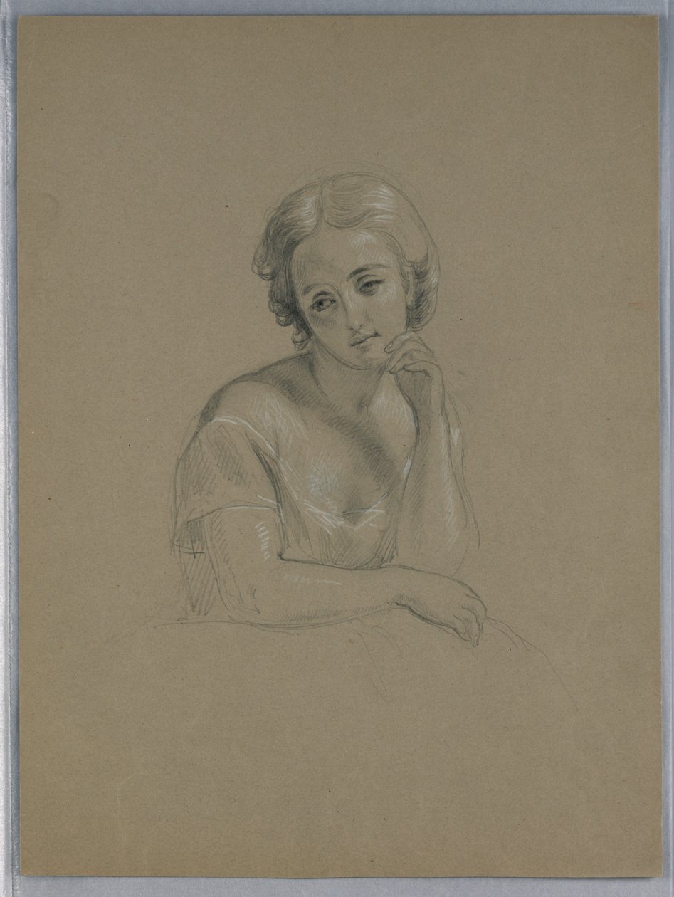 Desenho, possível estudo para "Marth", 1860 de Daniel Huntington