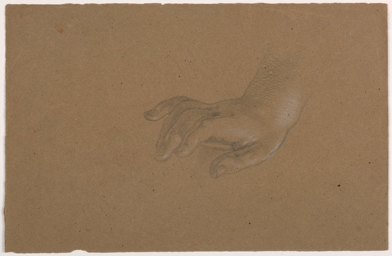 Desenho, estudo da mão direita, 1850-60 de Daniel Huntington