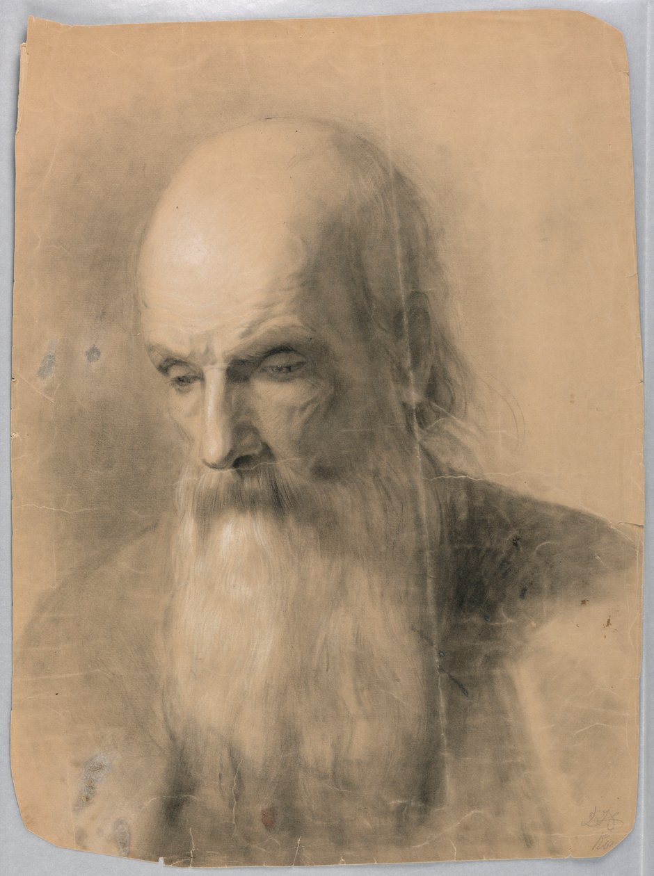 Desenho, Estudo para "Uma Lição de Ch, 1863 de Daniel Huntington