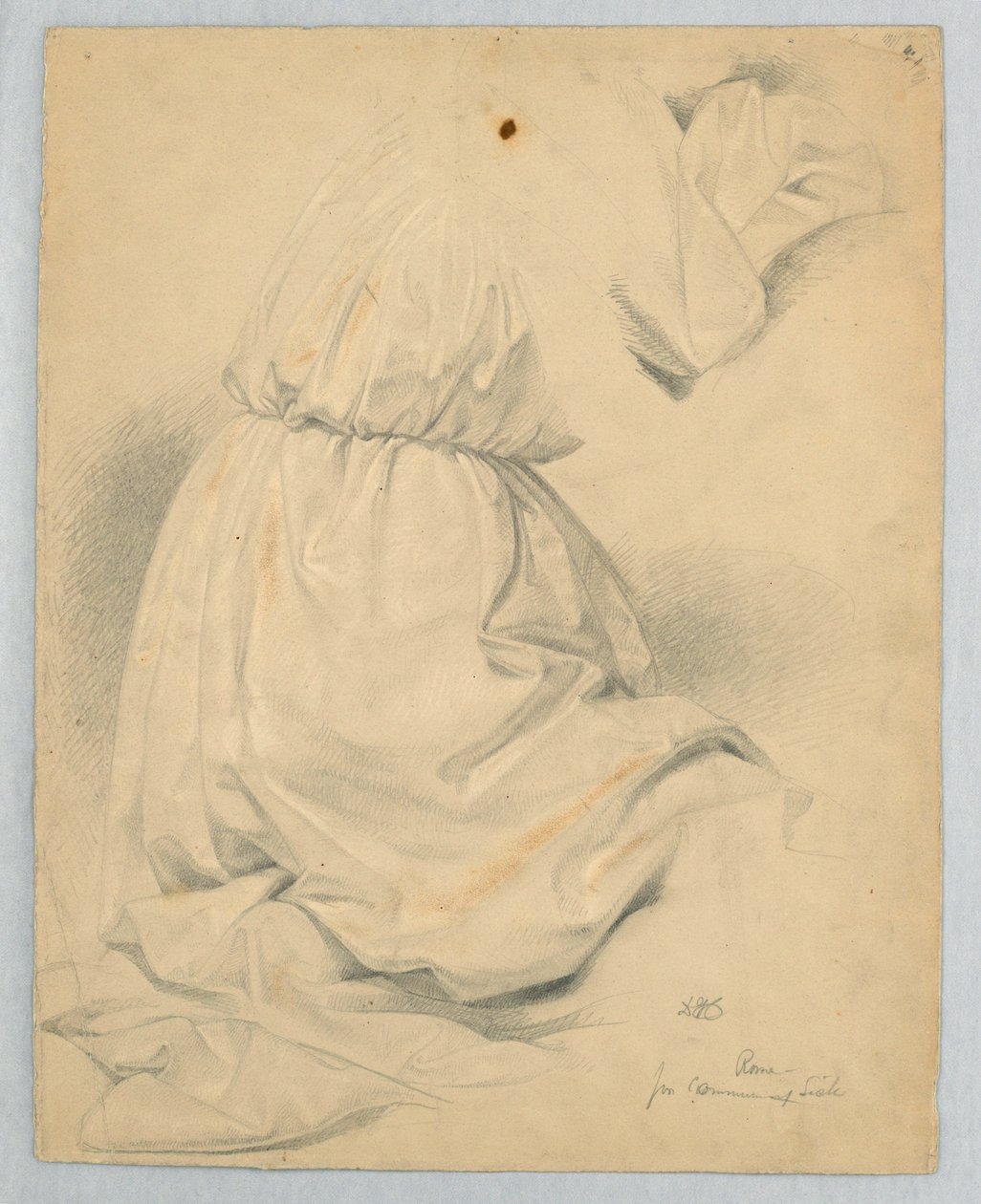 Desenho, Estudo para "Comunhão de t, 1846 de Daniel Huntington