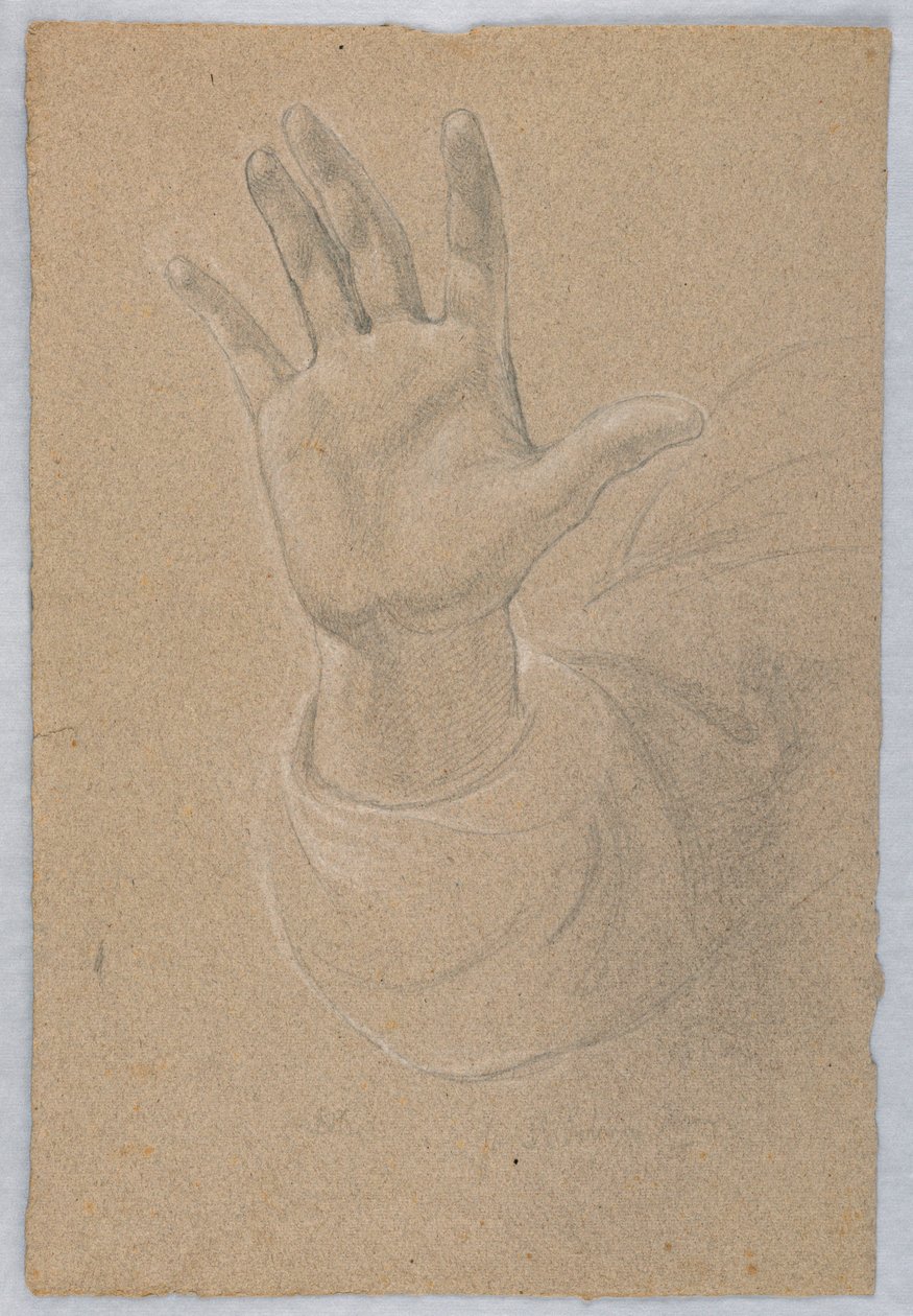 Desenho, Estudo para "Early Christia", 1839-40 de Daniel Huntington